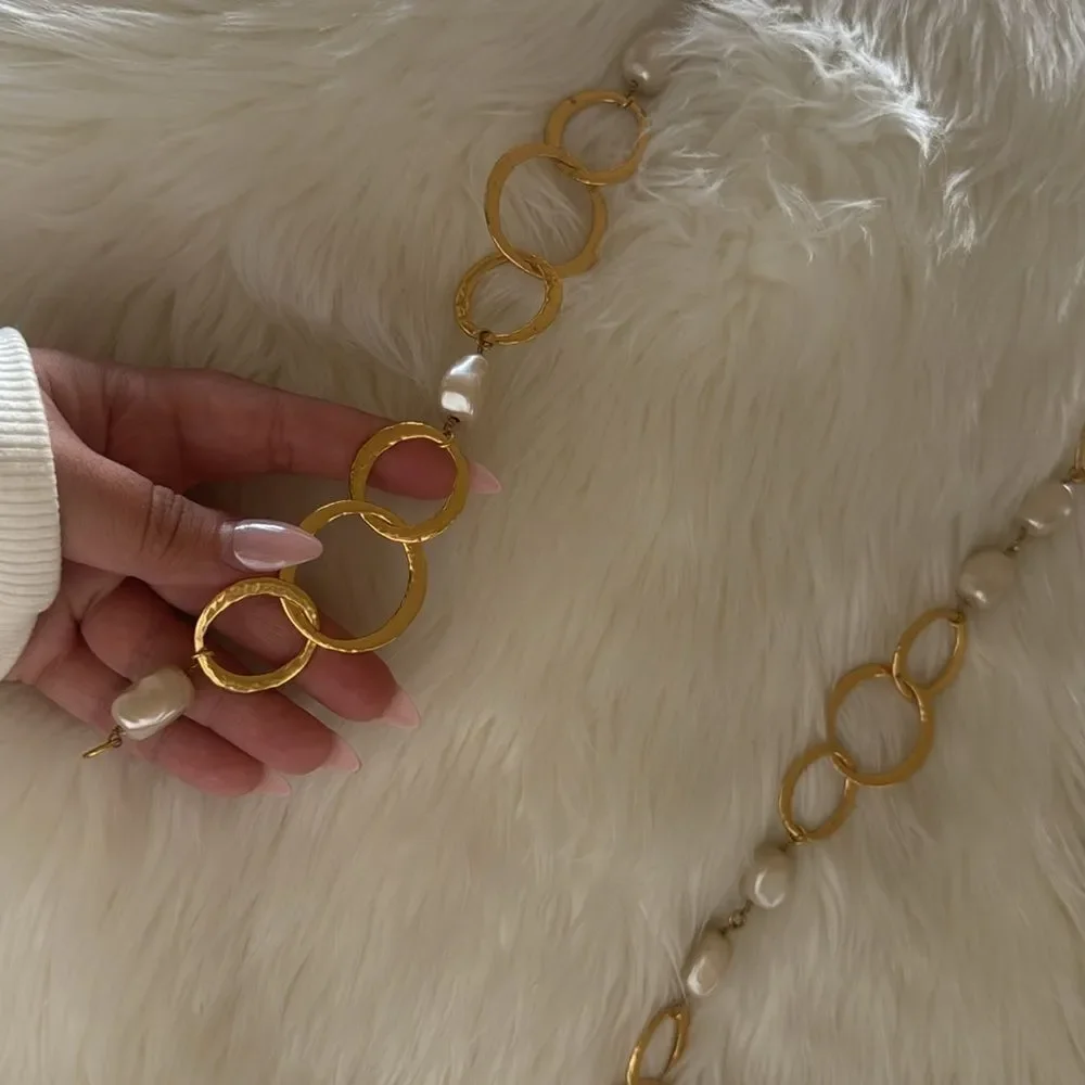 Elegant Gold and Pearl belt
